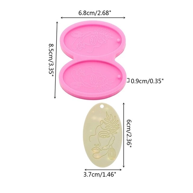 Zakrzywione kolczyki UV z przezroczystą żywicą epoksydową - forma na breloczek wisiorek - narzędzia do odlewu biżuterii używane w rzemiośle - Wianko - 6