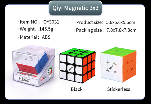 QiYi MS Magnetyczna Magiczna Kostka 3x3x3 Prędkościowa dla Profesjonalistów - Prezent Dla Dzieci, Antystresowy - Wianko - 12