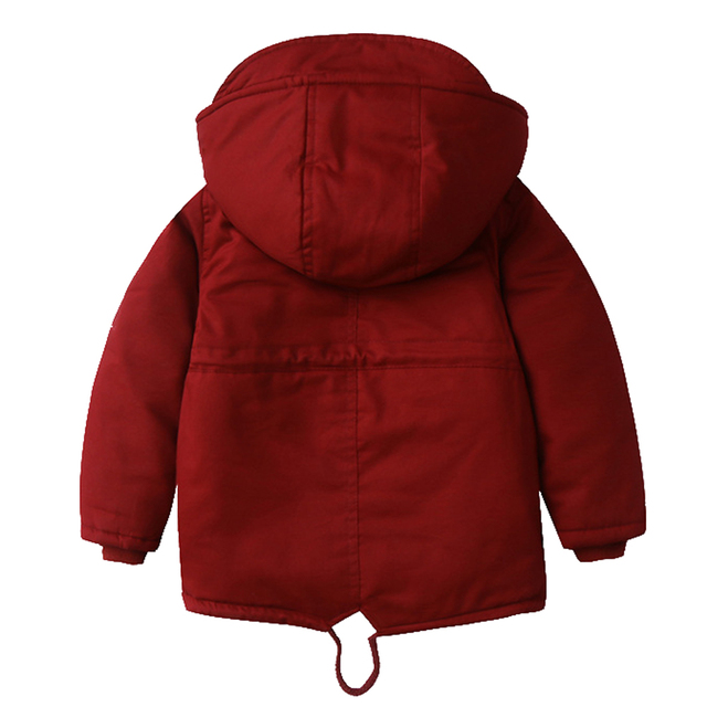 Pluszowe płaszcze zimowe dla dzieci, zagęszczone bawełnianą wkładką i lekką warstwą puchu, z kapturem i ciepłym wnętrzem – uniwersalne kurtki dla chłopców i dziewczynek - Wianko - 35