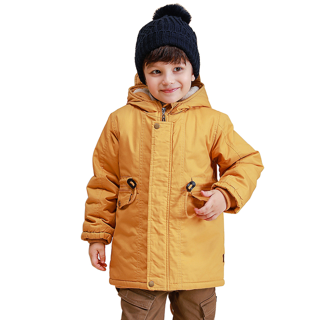Pluszowe płaszcze zimowe dla dzieci, zagęszczone bawełnianą wkładką i lekką warstwą puchu, z kapturem i ciepłym wnętrzem – uniwersalne kurtki dla chłopców i dziewczynek - Wianko - 45