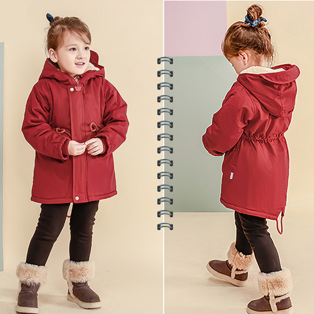 Pluszowe płaszcze zimowe dla dzieci, zagęszczone bawełnianą wkładką i lekką warstwą puchu, z kapturem i ciepłym wnętrzem – uniwersalne kurtki dla chłopców i dziewczynek - Wianko - 33