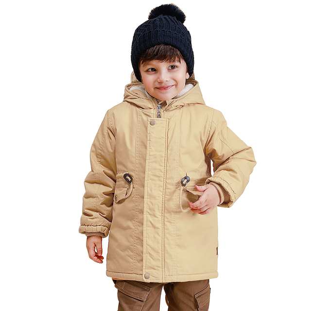 Pluszowe płaszcze zimowe dla dzieci, zagęszczone bawełnianą wkładką i lekką warstwą puchu, z kapturem i ciepłym wnętrzem – uniwersalne kurtki dla chłopców i dziewczynek - Wianko - 11