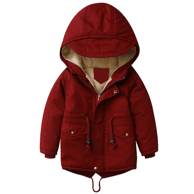 Pluszowe płaszcze zimowe dla dzieci, zagęszczone bawełnianą wkładką i lekką warstwą puchu, z kapturem i ciepłym wnętrzem – uniwersalne kurtki dla chłopców i dziewczynek - Wianko - 34