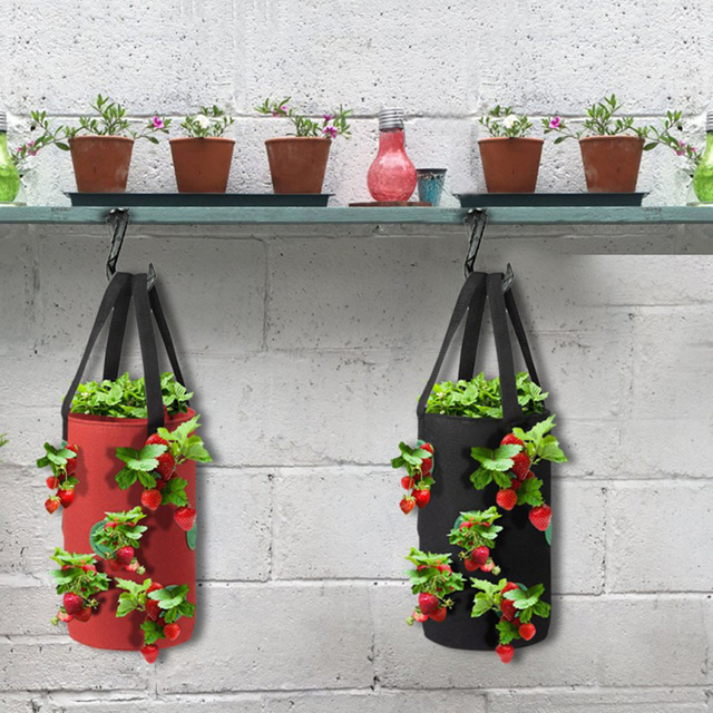 Torba do górnego sadzenia truskawek i pomidorów z filcową wkładką - Wianko - 19