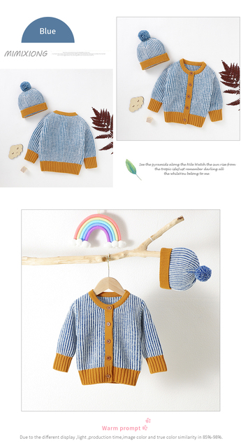 Dziecięcy sweter rozpinany z długim rękawem Newborn niemowlęcy Unisex, jesienne ubranie - Wianko - 12