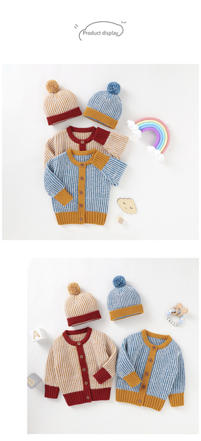 Dziecięcy sweter rozpinany z długim rękawem Newborn niemowlęcy Unisex, jesienne ubranie - Wianko - 9