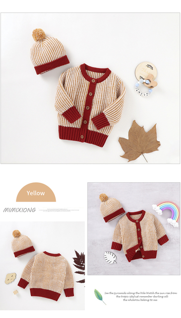 Dziecięcy sweter rozpinany z długim rękawem Newborn niemowlęcy Unisex, jesienne ubranie - Wianko - 10