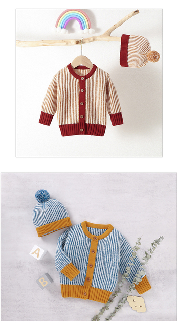 Dziecięcy sweter rozpinany z długim rękawem Newborn niemowlęcy Unisex, jesienne ubranie - Wianko - 11