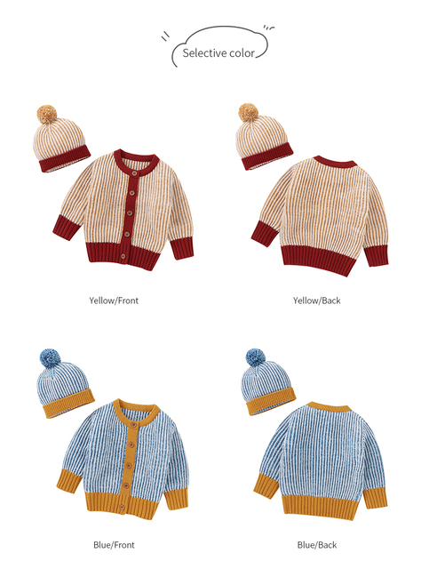 Dziecięcy sweter rozpinany z długim rękawem Newborn niemowlęcy Unisex, jesienne ubranie - Wianko - 5