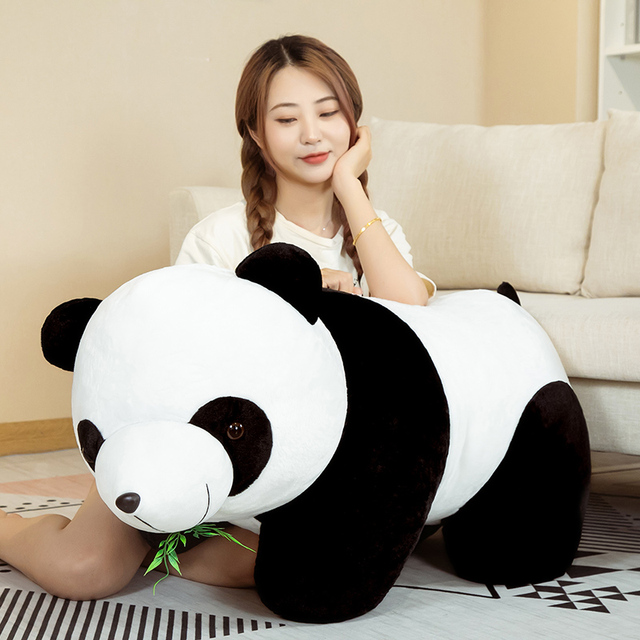 Gigantyczna pluszowa lalka niedźwiedź panda, 30-70 cm, dla zakochanych dziewczyn, zabawka zwierzęca - Wianko - 4
