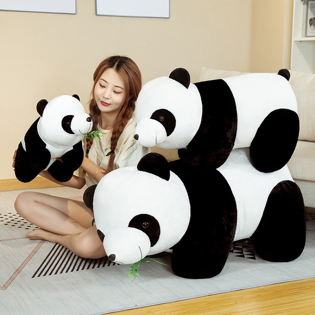 Gigantyczna pluszowa lalka niedźwiedź panda, 30-70 cm, dla zakochanych dziewczyn, zabawka zwierzęca - Wianko - 1