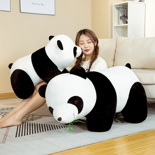 Gigantyczna pluszowa lalka niedźwiedź panda, 30-70 cm, dla zakochanych dziewczyn, zabawka zwierzęca - Wianko - 2