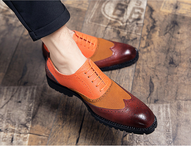Męskie buty biurowe z prawdziwej skóry Oxford w rozmiarze Plus - Wianko - 15