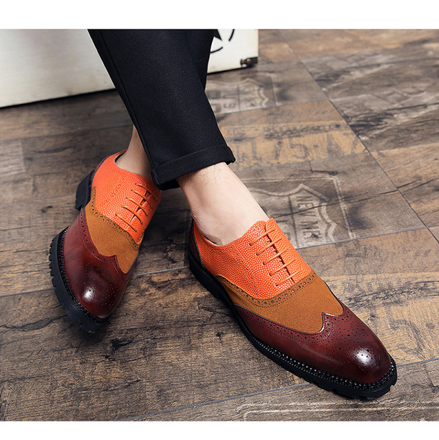 Męskie buty biurowe z prawdziwej skóry Oxford w rozmiarze Plus - Wianko - 18