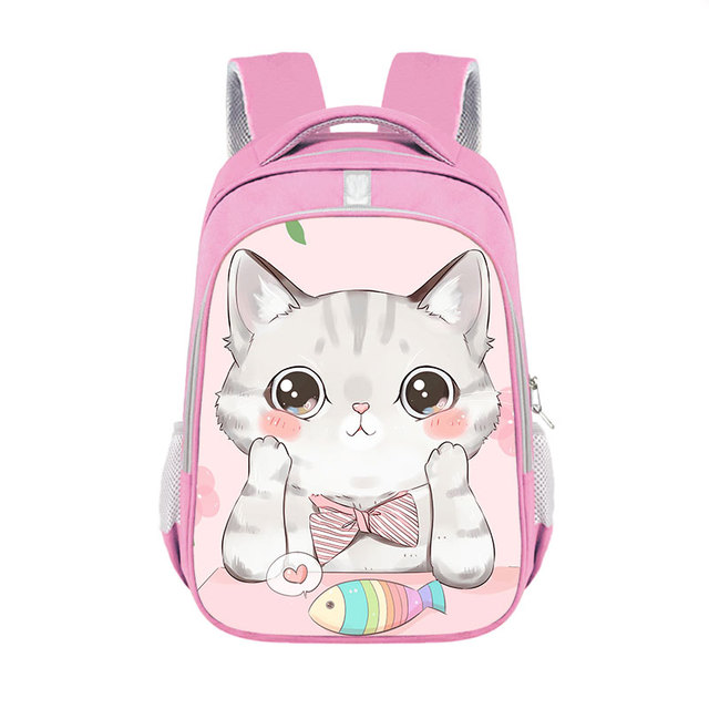 Plecak Kawaii Cat 13/16 Cal dla nastolatek - śliczny, szkolny, dla dzieci - plecak Kitten dla dziewcząt, plecak kobiecy - Wianko - 7