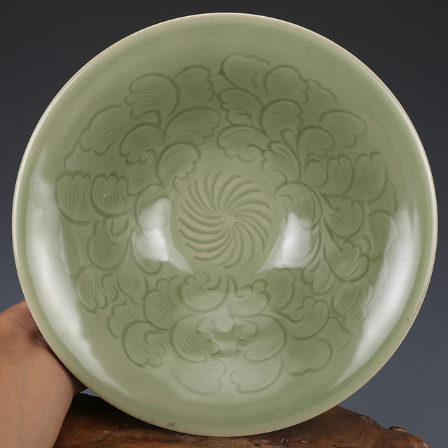 Ręcznie malowana miska zielonej glazury, kolekcjonerski przedmiot rzemieślniczy z epoki SongDynasty - Wianko - 3