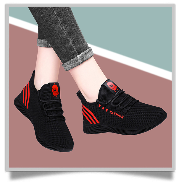 Damskie buty typu flats - lekkie i oddychające obuwie sportowe z poduszką powietrzną - Wianko - 5