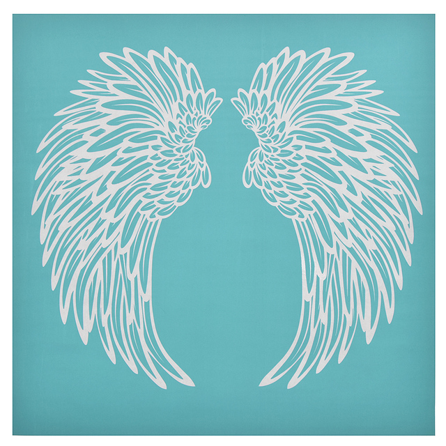 Pieczątka anioła z nadrukiem piór na jedwabiu - wzór do zdobienia koszulek i dekoracji DIY - Wianko - 5