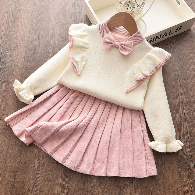 Zestaw ubrań dla dziewczyn Keelorn z długim rękawem - sweter z dekoltem w stylu księżniczki i urocza spódnica. Dla dzieci w wieku 2-6 lat - Wianko - 37