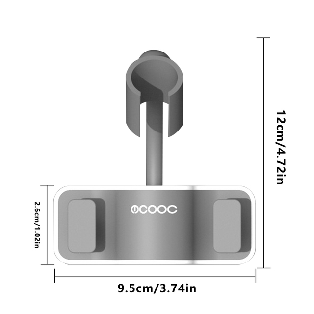 Wieszak pod prysznic RecabLeght - regulowany, ścienny, uniwersalny uchwyt głowicy, 360 ° obrót, wykonany z tworzywa sztucznego, bezzwłoczna instalacja, 1 szt - Wianko - 8