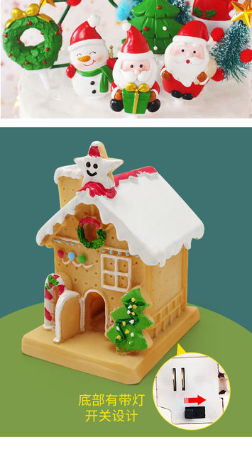 Dekoracje świętego Mikołaja oraz świąteczne na tort urodzinowy - wtyczka dekoracyjna i deserowa dla dzieci i firm - Wianko - 4