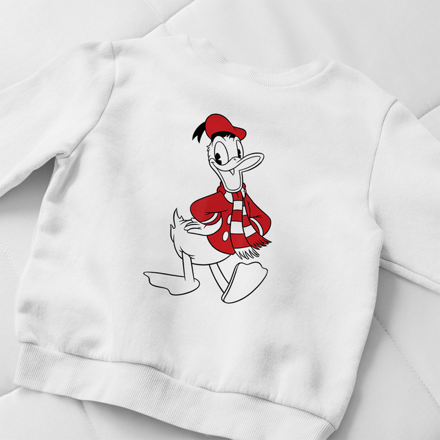Bluza dziecięca Disney z nadrukiem Kaczora Donalda i literami 'Szczęśliwego Nowego Roku' - wzór Harajuku 3-8T - Wianko - 5