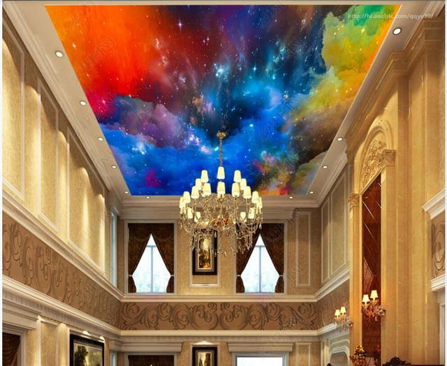 Fototapeta 3D mgławica gwiazd chmura - dekoracyjna tapeta sufitowa na nowoczesne ściany salonu - Wianko - 5