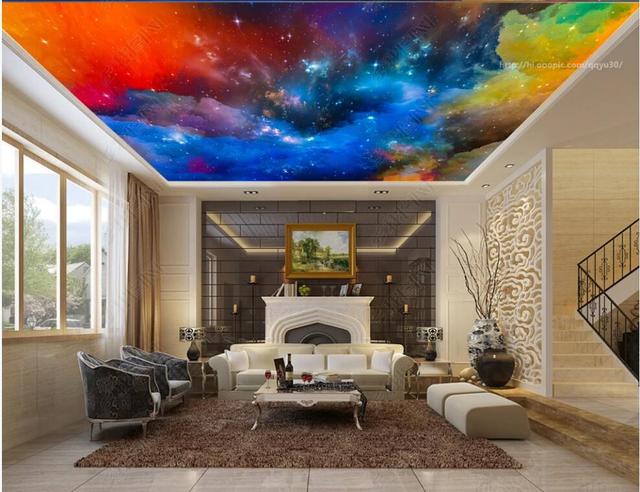 Fototapeta 3D mgławica gwiazd chmura - dekoracyjna tapeta sufitowa na nowoczesne ściany salonu - Wianko - 4