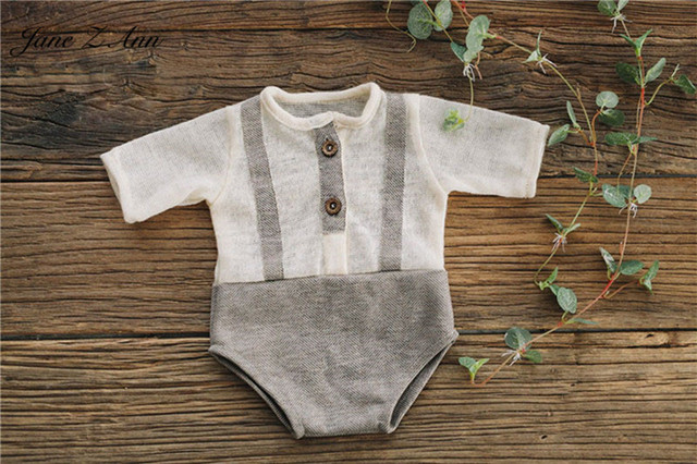 Jane Z Ann mały dżentelmen kostium dla niemowląt chłopców noworodków/1 rok - fotografia, studio, myśliwskie - Wianko - 2