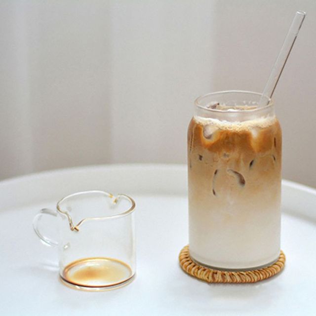 Dzbanek mały szklany kubek do mleka espresso z podwójnymi ustami odporny na wysoką temperaturę - Wianko - 5