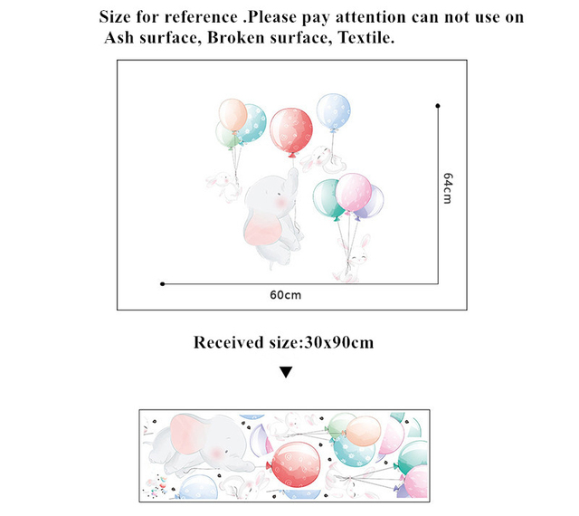 Balon słoń - dekoracja ściany dla dzieci, przedszkola, sypialni - Wianko - 10