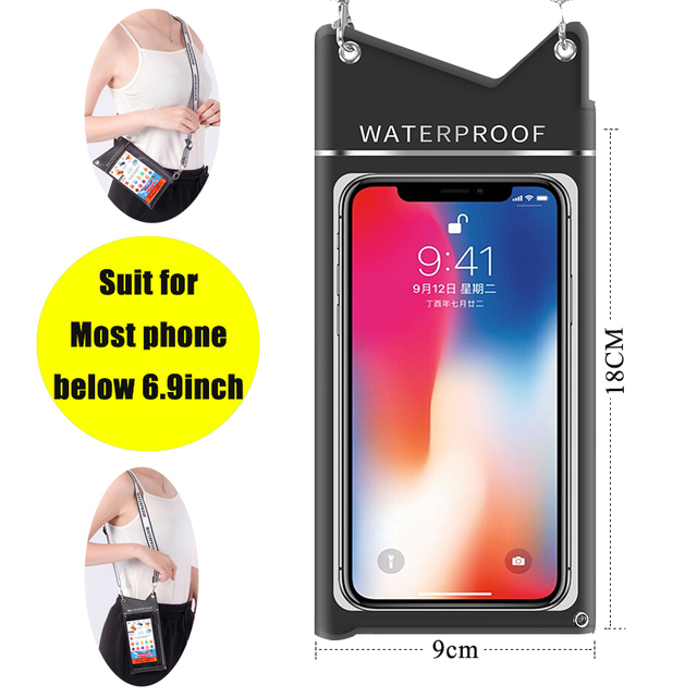 Wodoodporne etui na telefon z dotykowym ekranem - torba pływająca i plażowa - Wianko - 10