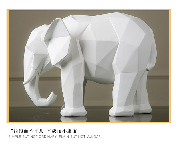 Słoń posąg abstrakcyjnej figurki do dekoracji domu - Wianko - 4