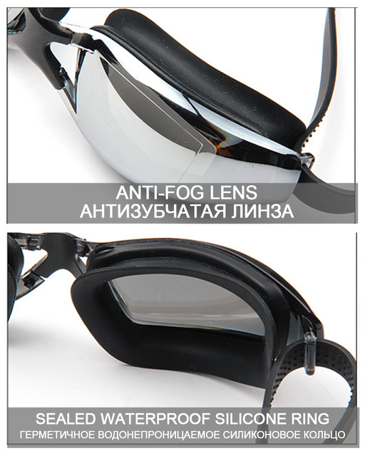 Okulary pływackie krótkowzroczne przeciwmgielne silikonowe wodoodporne damskie - Wianko - 23