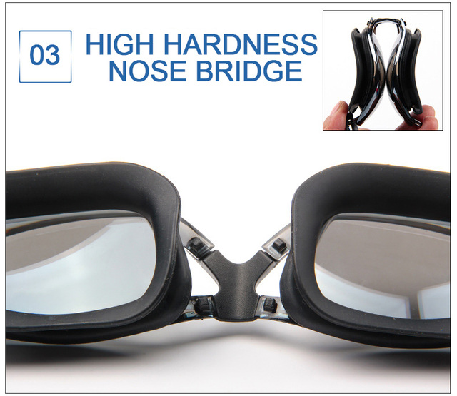 Okulary pływackie krótkowzroczne przeciwmgielne silikonowe wodoodporne damskie - Wianko - 22