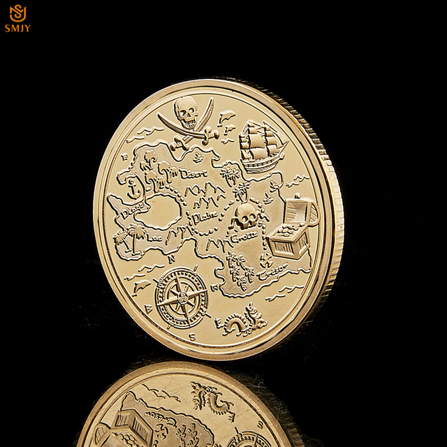 Moneta kolekcjonerska 2020 z wyspy skarbów - Złota Zatoka: Czaszka, Statek Piracki, Żeglarstwo - Wianko - 32