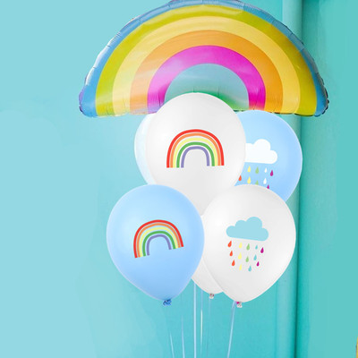 Balon foliowy Rainbow Cloud dla dzieci Summer Party, dekoracyjna zabawka na imprezę urodzinową i do przedszkola - Wianko - 2