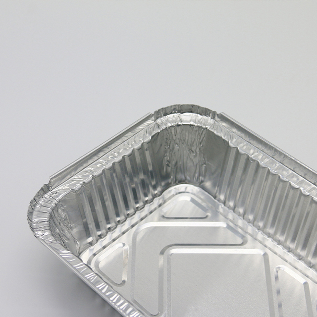 Prostokątne jednorazowe pojemniki na żywność z przyjaznej dla środowiska folii aluminiowej (10 sztuk) - Wianko - 6