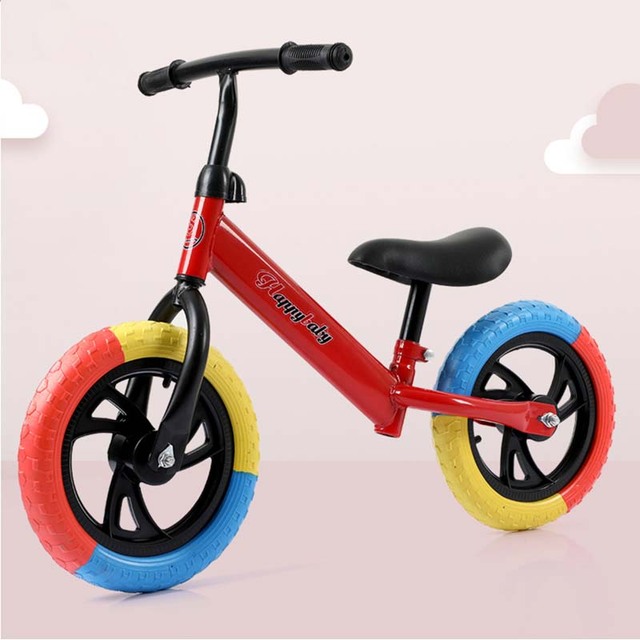 Rower biegowy dla dzieci z regulowaną wysokością i obrotową kierownicą - nauka chodzenia i jazda na rowerze - Wianko - 6