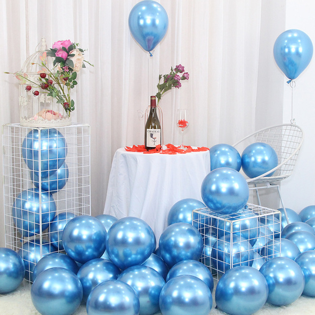 Zestaw 100/50 matowych metalowych lateksowych balonów dekoracyjnych - złoto/srebro, 10 cali - idealne na ślub i urodziny - Wianko - 4