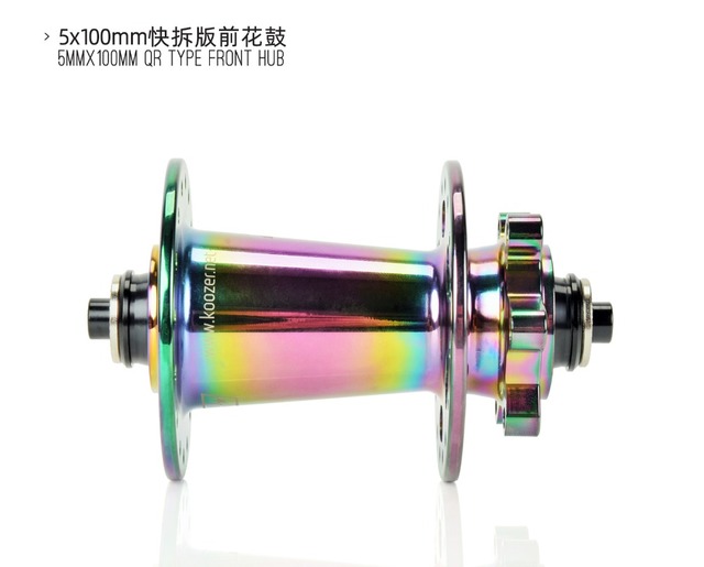 Piasta tylna Koozer kolorowa MTB 32H 4 łożyska, do roweru górskiego, hamulec tarczowy, osie: QR 10x135mm, 15x100mm, 12x142mm Thru, XM490 PRO - Wianko - 4