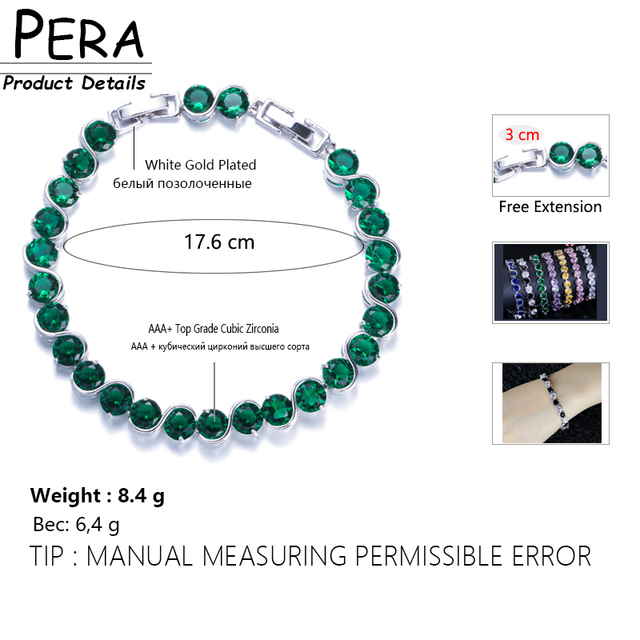 Pera - biżuteria ślubna dla nowożeńców - bransoletka i bransoletka narzeczonych z cyrkonią S kształt - biały i czarny - Wianko - 11