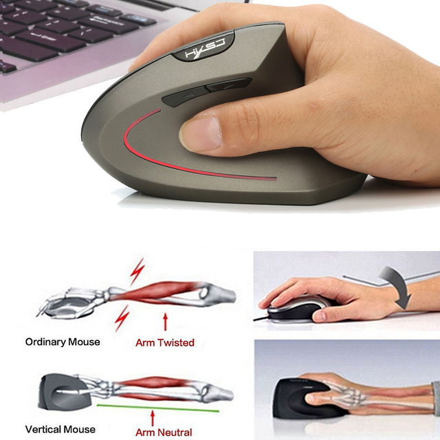 Pionowa bezprzewodowa mysz do gier USB 2.4GHz, ergonomia, 2400 DPI, prawa ręka - Wianko - 5