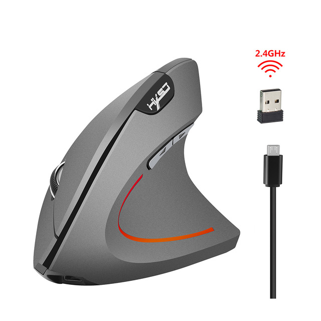 Pionowa bezprzewodowa mysz do gier USB 2.4GHz, ergonomia, 2400 DPI, prawa ręka - Wianko - 3