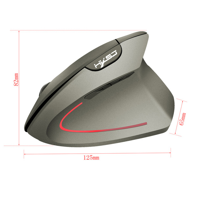 Pionowa bezprzewodowa mysz do gier USB 2.4GHz, ergonomia, 2400 DPI, prawa ręka - Wianko - 16