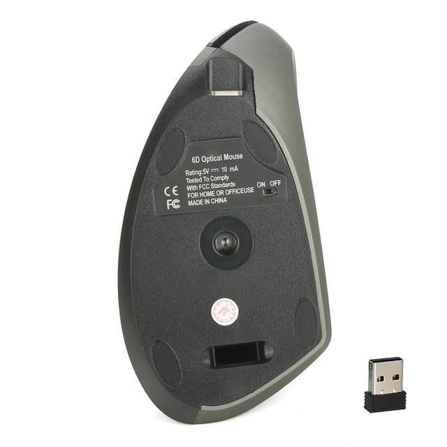 Pionowa bezprzewodowa mysz do gier USB 2.4GHz, ergonomia, 2400 DPI, prawa ręka - Wianko - 15