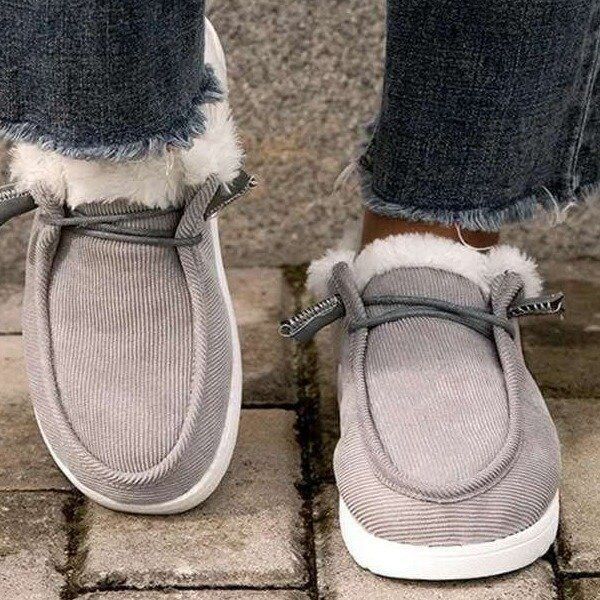 Zimowe kostki buty ocieplane kobiety sztruksowe pluszowe moda naturalne futro ciepłe uśmiech koło wygodne śnieg miękkie buty - Wianko - 2