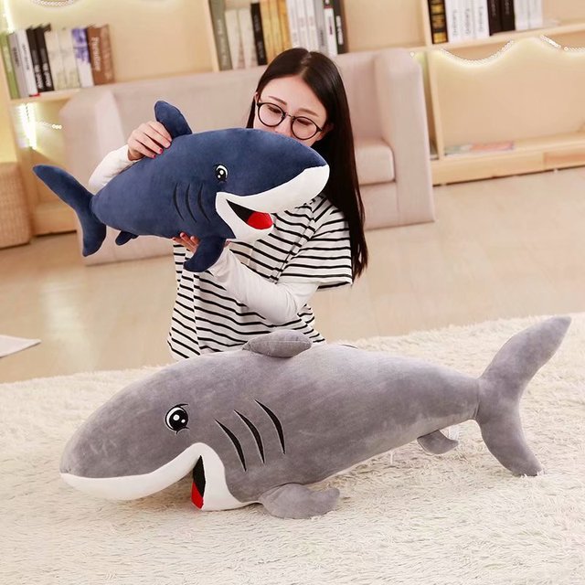 Nowa duża pluszowa poduszka rekin z filmów dla dzieci - idealny prezent na urodziny i wakacje - Wianko - 2
