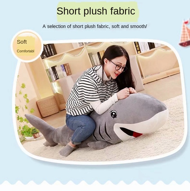 Nowa duża pluszowa poduszka rekin z filmów dla dzieci - idealny prezent na urodziny i wakacje - Wianko - 10