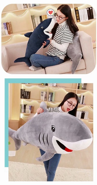 Nowa duża pluszowa poduszka rekin z filmów dla dzieci - idealny prezent na urodziny i wakacje - Wianko - 18
